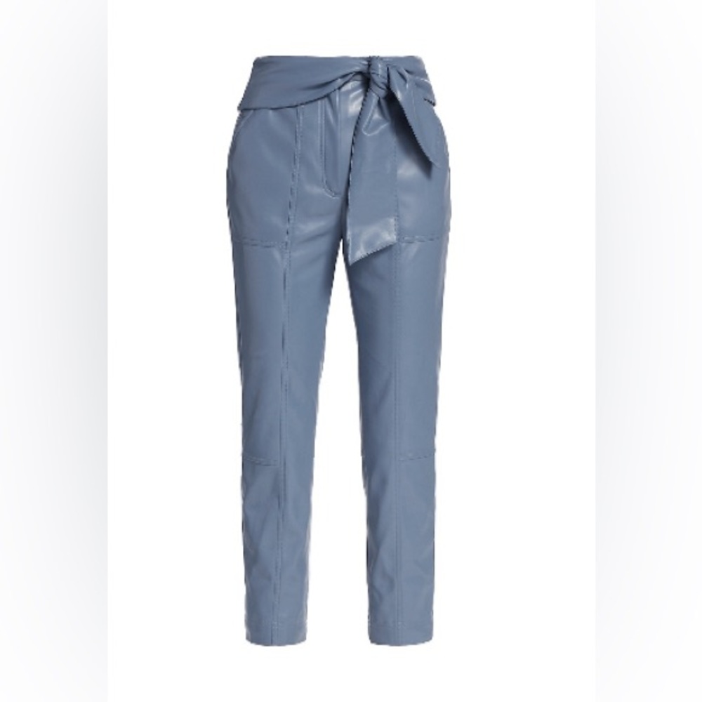 #175” Jonathan Simkhai Casual Blue Cropped Pants with beautiful wrap belt